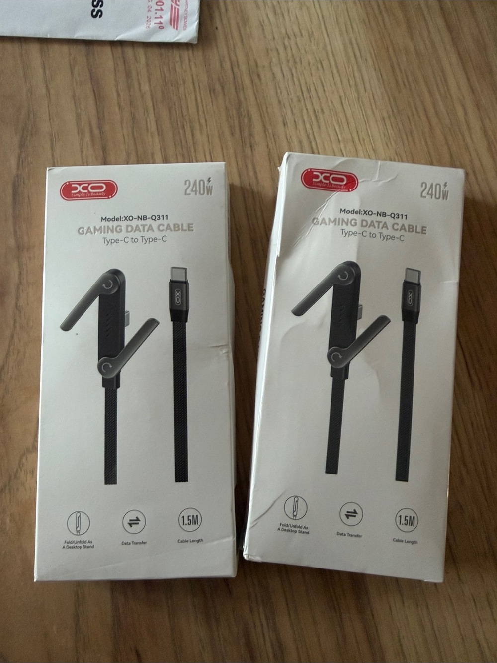 240W Black Gaming Type-C to Type-C Data Cable